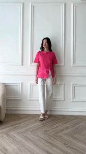 (COD) OH Fashion Kaos Sabita Korean T-shirt Kancing All Size #2A58