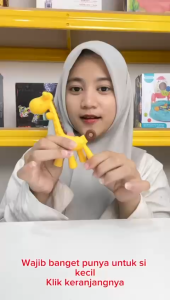 Mainan Anak  T186 TEETHER GIRAFFE Mainan Teether Bayi Bentuk Jerapah Lucu Gigitan Bayi Lembut