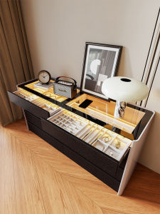 Luxury Bedroom Jewelry Cabinet Modern Display Drawer Chest