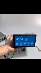 1 Din 7 นิ้วรถวิทยุ MP5 เครื่องเล่นมัลติมีเดียความละเอียดสูงหน้าจอสัมผัส FM AUX อินพุตบลูทู ธ USB Mirror Link