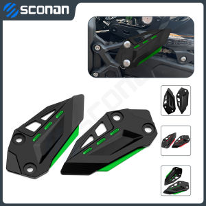 For Kawasaki Ni-nja ZX 4R Zx4RR ZX4R ZX4RR NI-NJA Motorcycle Accessories CNC Aluminum Footpeg Heel Plates Guard Protector