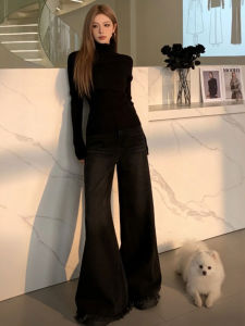CHANGTONG | Unique Stylish High Neck Fitted Knit Top
