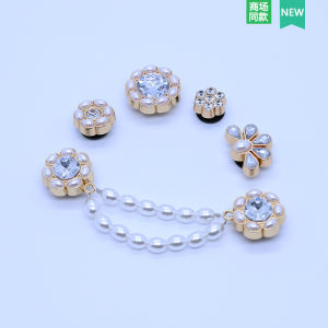 Phụ Kiện Giày Crocs Metal Pearl Shoe Buckle Décoration Giày Clogs Phụ Kiện Trang Trí Cho Giày Clogs Phụ Kiện Giày