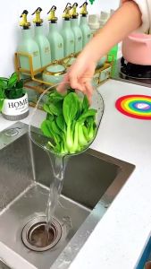 SG【Stock】Multi-functional rice washing basket Vegetable fruit rice grain drainage basket PET household kitchen items