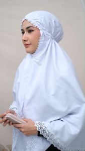 Bergo Umroh Haji Bersaku Bahan Katun Premium Hijab Cantik