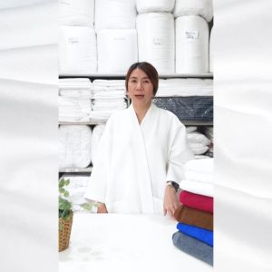 Master Care เสื้อคลุมอาบน้ำ ผ้าคอตตอน 100% เนื้อวาฟเฟิล Free Size นุ่ม ซับน้ำดี ระบายอากาศดีเยี่ยม