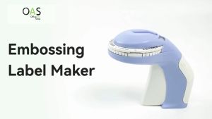OAS Embossing Label Maker เครื่องปั้มตัวอักษรนูน เครื่องทําฉลาก ลายนูน แบบมือถือ เทป 9mm #OAS-B90 (ประกันศูนย์ 1 ปี)