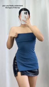 JD | Cassandra One Side Slit Plain Top | Trendy | Best Selling | Small to Medium [RN]