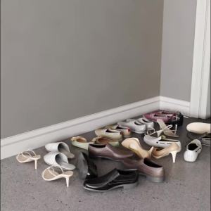 Ultra-Thin Shoe Cabinet Home Door Cream/White Porch Shoe Cabinet Multi-layer Flip-top Shoe Storage Rack