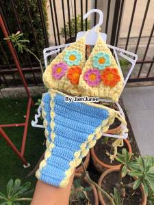 บิกินี่เด็ก บิกินี่หลากสี บิกินี่ถักไหมพรม