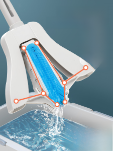 Leeling Sponge Mop Large Absorbent Glue Cotton Mop No Hand Wash Lazy Water Squeezing Floor Cleaning Tool Household Essential