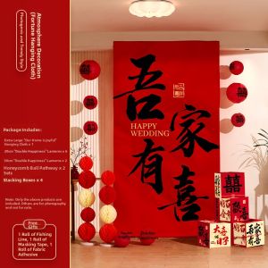 Wedding Celebration Hanging Scroll Wedding Room Decoration