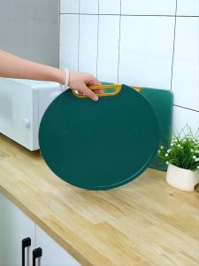 HOMEKING Standing Chopping Board Emerald Antibacterial Mildew Proof Plastic Round Vegetable Cutting Board Papan Pemotong