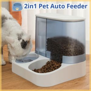 2in1 Pet Automatic Feeders 3.8L large Capacity Dog Cat  Auto Water Food Integrated Feeder Cat Dog Food Water Bowl Pet Bowl