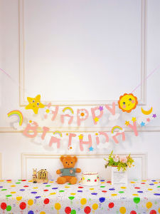 Birthday Decorative Hanging Flags Childrens Party Accessories Boys Girls Baby Ins Birthday Scene Arrangement Background Wall Banner