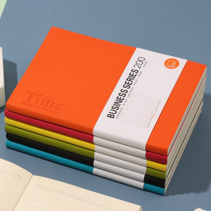 Thickened Soft Leather Notebook Cute Japanese Style Simple Ins Work Meeting Record Diary Cover Can Print Logo A5/B5 Business Notebook