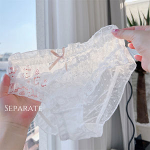 Quần Lót Tam Giác Cạp Thấp Ren Cotton Ngọt Ngào Cho Thanh Thiếu Niên Quần Lót Ren Lưới Khoét Rỗng Mùa Hè Nhẹ Màu Trắng