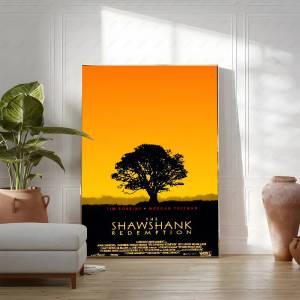 Bandai | The Shawshank Redemption Movie Poster Print For Bedroom Living Room Home Decor Classic Film Canvas Painting Wall Art Mural