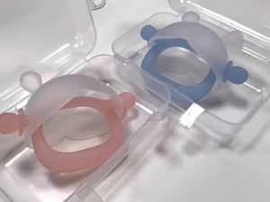 Teether Bayi Kelinci Silikon Makanan BPA Free Mainan/Teether Gigitan Bayi Silikon Lembut/bayi Bel Tangan 2 In 1 Mainan Bersuara Untuk/mainan bayi 0 6 bulan