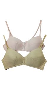 AVON MISSY NEW CLAIRE NON-WIRE 2-PC FULL COTTON BRA SET