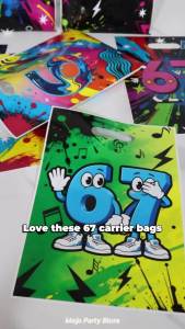 10/20/50 Chiếc Túi Quà Meme 6X7 Inch Thiết Kế Độc Đáo Đầy Màu Sắc Sống Động Bắn Tung Tóe Đảng Ủng Hộ Túi Có Tay Cầm Dành Cho Thanh Thiếu Niên