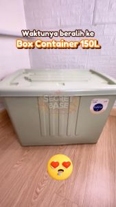 BOX CONTAINER 150 LITER + RODA - Kontainer Box / Container Box Plastik