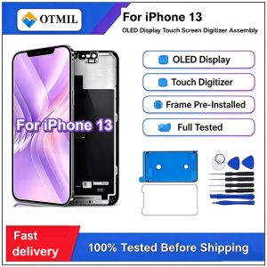 OLED LCD For IPhone13 Screen Replacement Display Touch Screen Digitizer Full Assembly With Tool Kit With Frame Easy Installation