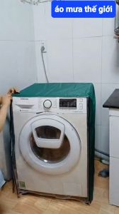 Áo Trùm. Bọc Che Máy Giặt Cho Cửa Trước Cửa Ngang.Cửa trên 6-9-115-14-16kg Chất Liệu Vải Dù và tấm nhựa pvc Trong Suốt Chống Mưa Nắng bụitrầy