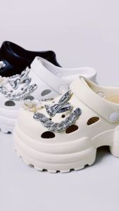 Dép nữ bánh mì dép cross đế cao 7CM chất EVA siêu nhẹ có lỗ thoáng khí ĐÍNH STICK thời trang mẫu mới 2024 (305)