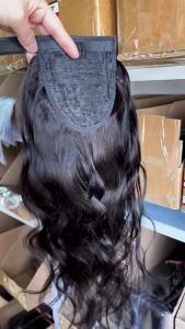 Afro curly  Drawstring Ponytail Hair  Brazilian Pony Tail Remy Hair Clip In Ponytail Extensions For Women