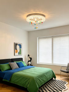 OUCHAO | Cartoon Simple Crystal Ceiling Light Round