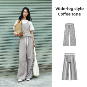 Semir | Lace-Trimmed Cool Comfort Loose Wide Leg Casual Pants 2026 New