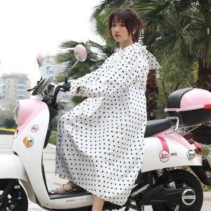 Áo Chống Nắng Xe Điện Nữ Mùa Hè Dài Toàn Thân Bằng Cotton Nguyên Chất Chống Tia UV Che Nắng Khăn Choàng Chống Nắng Xe Máy Điện