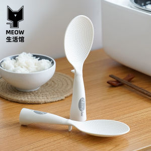 Non-Stick Plastic Rice Spoon Stand up Electric Rice Cooker Non-Stick Rice Pot Large Serving Spoon Kitchen Cooking Utensil