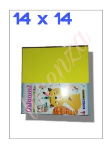 KERTAS LIPAT ORIGAMI MURAH WARNA 2 SISI 20 LEMBAR UK (14X14)