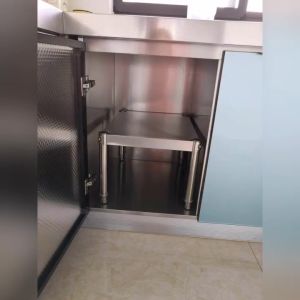 Single Tier Stainless Steel Shelf Appliance Storage Microwave Oven Shelf Kitchen Shelf Tabletop Organizer Dapur Rak Kitchen Worktop