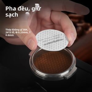 Mischief Workshop 585mm Coffee Puck Screen Bộ Lọc Bằng Thép Không Gỉ Để Chiết Xuất Đồng Đều