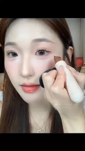 Rotate Eyeliner Stamp Integrated Black Brown Dual-Tip DIY Eyeliner Wing Stencil Waterproof Smudge-Proof Longwear Liquid Pen