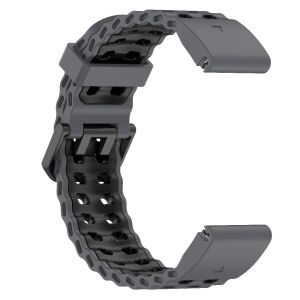 Silicone Strap for Garmin Fenix 8 E Marine Dual Buckle Dual Color Quick Release Breathable Silicone Strap Garmin 22/26mm