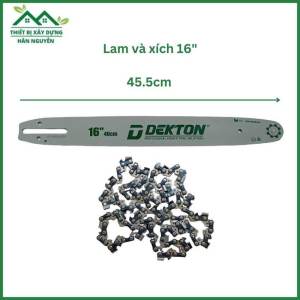 Lam máy cưa xích Dekton 16 inch và dây xích E43-S-56E dùng cho máy M21-CS16BL và CX16PRO