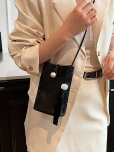 New Chinese Style Fashionable Womens Bag Mobile Phone Bag Casual Versatile Summer Trendy Crossbody Bag Soft Square Shape