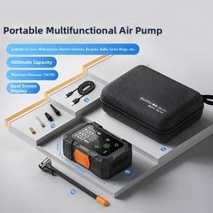 Wireless Portable Tire Inflator with Pressure Gauge