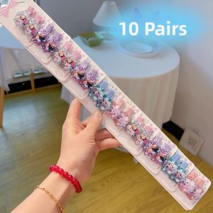 Princess Elsa Hair Clip Childrens Ice Age Hair Accessories Side Parting Bangs Female Child Hair Card Edge Clip Cartoon Style