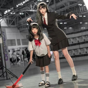 Fifth Law Cosplay Costume Womens Gingham Skirt Jk Uniform Anime Cosplay Dress up Clothes Available in Stock by Qiyuan Thirteen Aunts