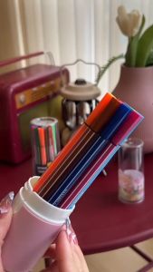 Aimilo Spidol Warna Warni 1 Set Hexagonal Watercolor Marker Pen 12/24 Warna