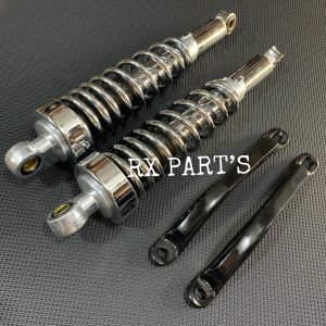 Shockbreaker Shock Shok Sok Rx King Rx K RxKing + Behel / Begel Hitam & Silver  Untuk Semua Jenis Rx King Rx K RxKing  Barang Sesuai Dengan Yang Ada Di Foto