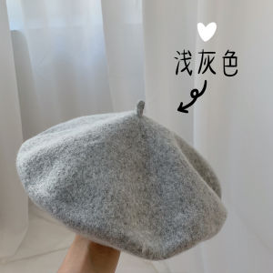 All the Beret Colors You Want Are Available Here! Autumn and Winter Wool Beret Womens Korean-Style Japanese Painter Hat