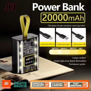 [100% Ori] Powerbank 22.5W 20000mAh dengan 3 Kabel Pengisian Daya