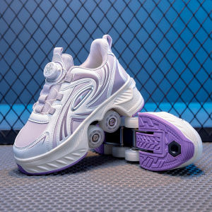 KUOBURENSHENG | Automatic Adjustable Four Wheeled Roller Skates Brakes