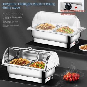 Multifunctional 9L/13L food warmer electric with sealing cover stainless steel Thermal Insulation Electric Buffet Meal Stove hotel electric heating buffet stove insulation pot
